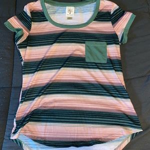 Striped self-esteem top